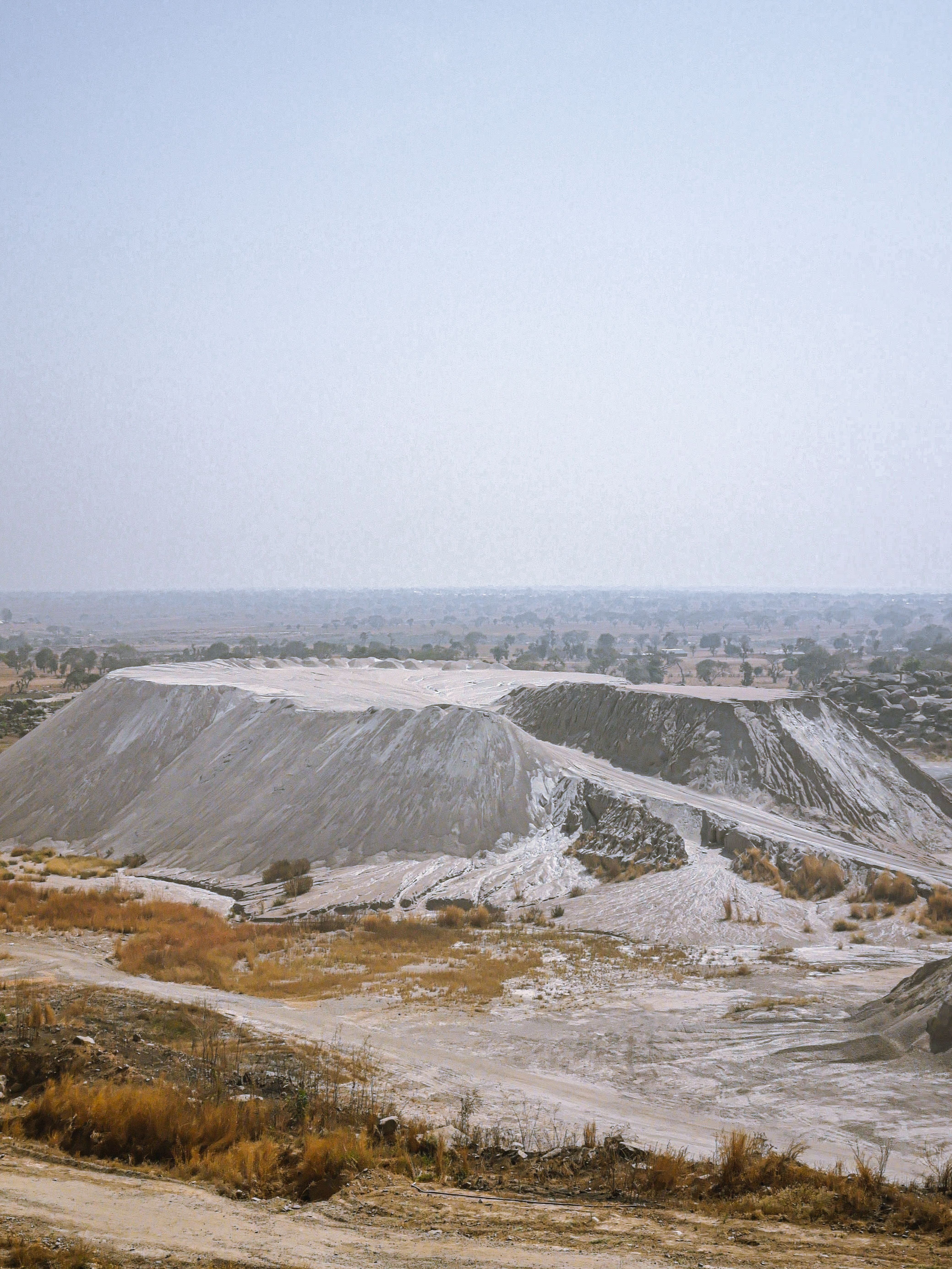 Mine tailings pile